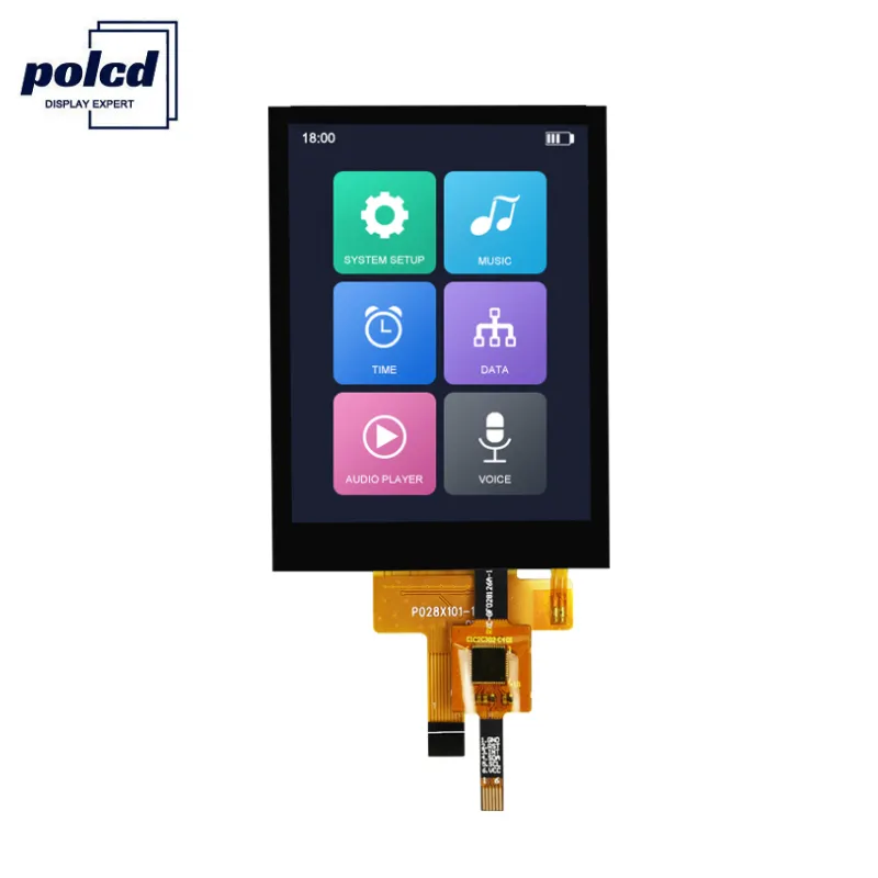 Polcd 2.8 pouces TFT Module 4 fils SPI 240x320 12 0 'horloge normalement blanc écran d'affichage LCD