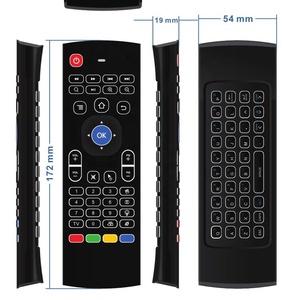 MX3 Black CE Voice Button 2.4G Wireless Remote <strong>Control</strong> Double <strong>Keyboard</strong> Learning Function PC Voice Command Fixed <strong>Code</strong> - Product Image 3