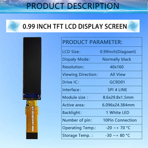 Módulo LCD SPI de 4 líneas TFT de 0,99 pulgadas, resolución de 40x160, todos los ángulos de visión, pantalla LCD transmisora, precio de fábrica - Product Image 5