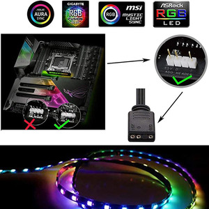 Контроллер RGB-ленты ARGB 5 в 3 контакта/12 в 4 контакта, адаптер без пайки для MSI A SUS ASRock AURA LED Для ws2812b rgb ленты, 5 шт. - Product Image 3