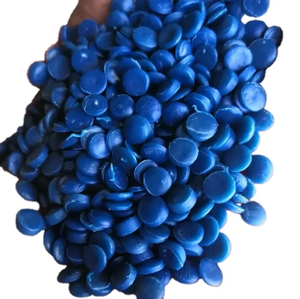 Tamburo in polietilene HDPE rimacinato prezzo di fabbrica a buon mercato Hdpe blu tamburi scarti di plastica