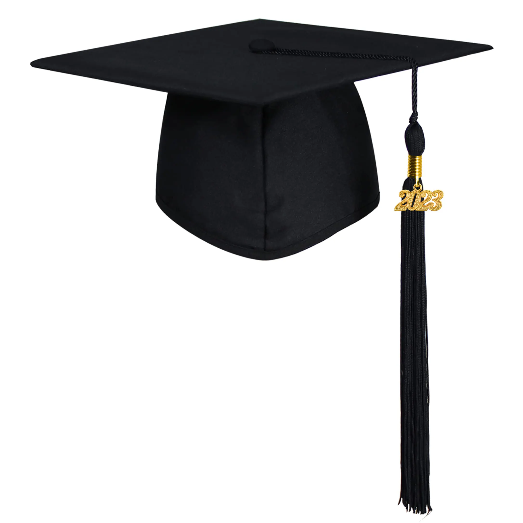 Yetişkinler için püskül ile süblimasyon boş mat mezuniyet kap lise ve lisans Master baskı özel logo nakış