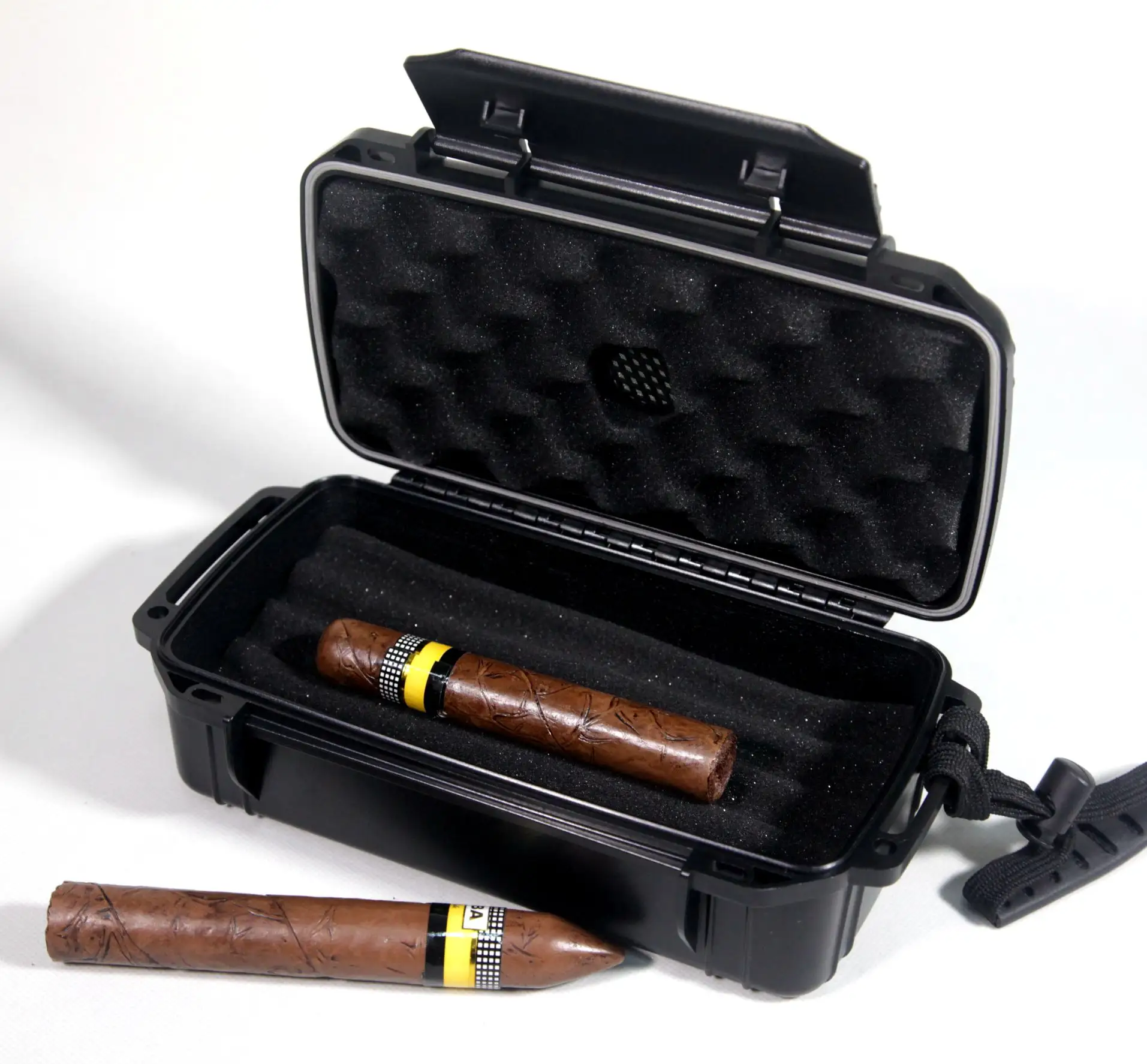 Humidificador portátil de viaje, caja de humidificador de cigarros personalizada, resistente al agua, fabricante