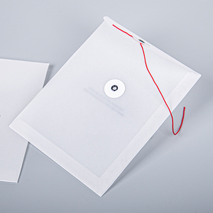 Logo personalizzato di carta di lusso stampa carta bianca busta busta di imballaggio con chiusura a bottone e stringa - Product Image 6