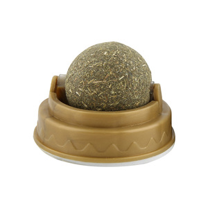 Pelota de hierba gatera giratoria para gatos, juguete de entrenamiento interactivo Natural desmontable, personalizado, divertido, para interiores, venta al por mayor - Product Image 1