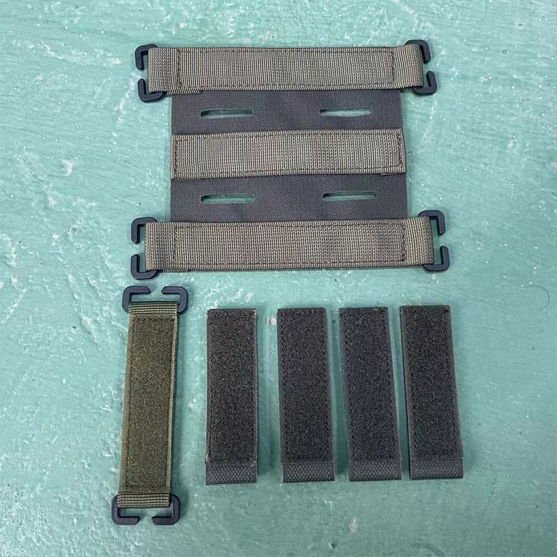 Square tactical Velcro 3-piece set - khaki