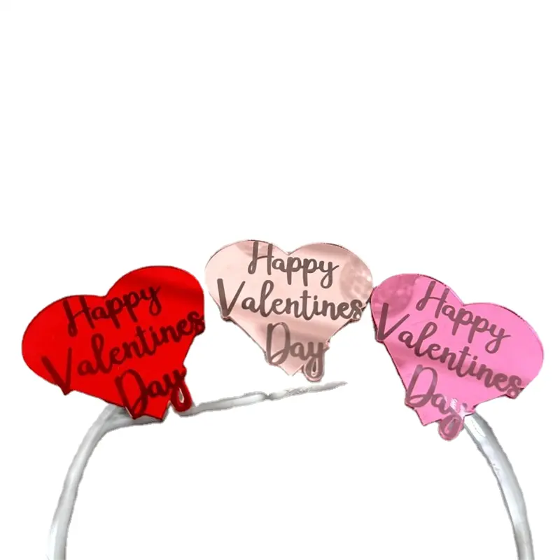 Tình yêu hạnh phúc đánh dấu trang trí bánh Acrylic trang trí bánh cupcake Ngày Valentine xuyên biên giới