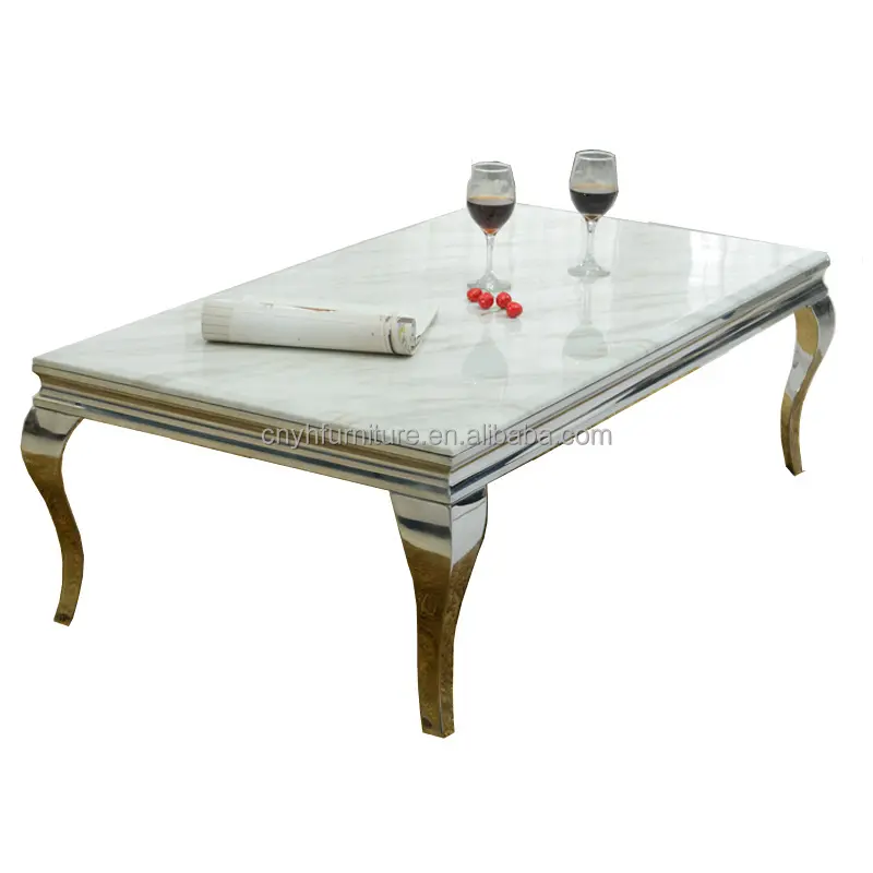 יוקרה עיצוב סגנון זהב marbling נורדי מתכת סלון ריהוט זכוכית שיש למעלה תה מרכז קפה שולחן