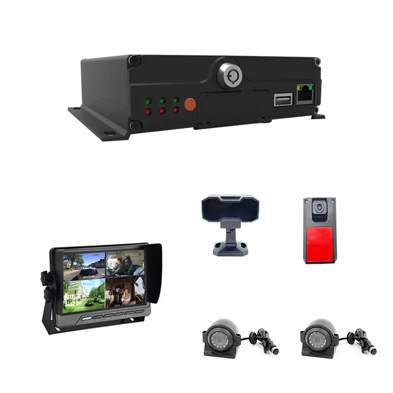 RECODA M605 H.265 4 चैनल 1080P ऐ ADAS मोबाइल DVR गति का पता लगाने के साथ ट्रक और बस के लिए