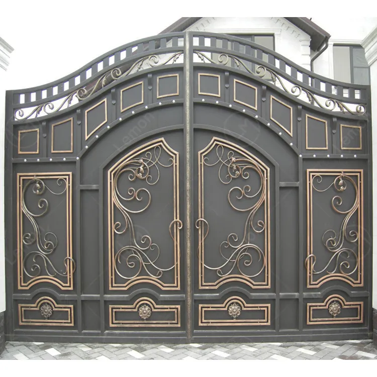 تخصيص الحديثة الراقية البوابة الرئيسية الباب عالية الجودة منخفضة السعر الخارجي الحديد أبواب فرنسية