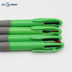 Zeamorプロモーションボリグラフォプラスチックグリーンマルチカラー4in1カラーボールポイントペン、ブランドロゴ付き - Product Image 5