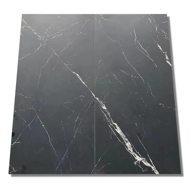 Grande plaque de céramique, sol noir mat, motif marbre, grande plaque, grande Format, couleur 1 pièce
