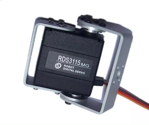 DS SERVO Digitaler Roboterservo 15KG RDS3115 Metallgetriebe Arduino Roboter-Servo mit langem und kurzem geradem U-Halterung Hobbyspielzeug