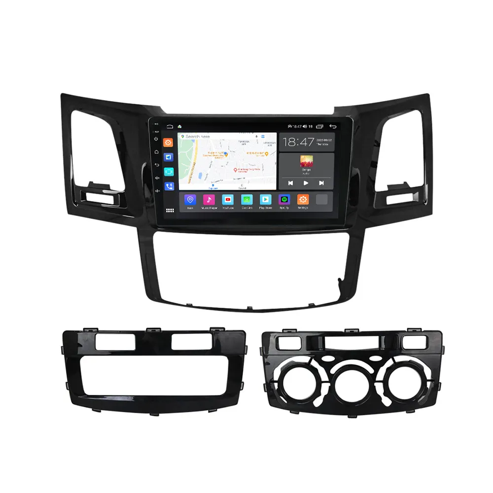 MEKEDE M6 PRO radio de coche android voiture lecteur mp3 voiture accessoires voiture écran tactile pour Toyota Fortuner Hilux 2004 2014 noir