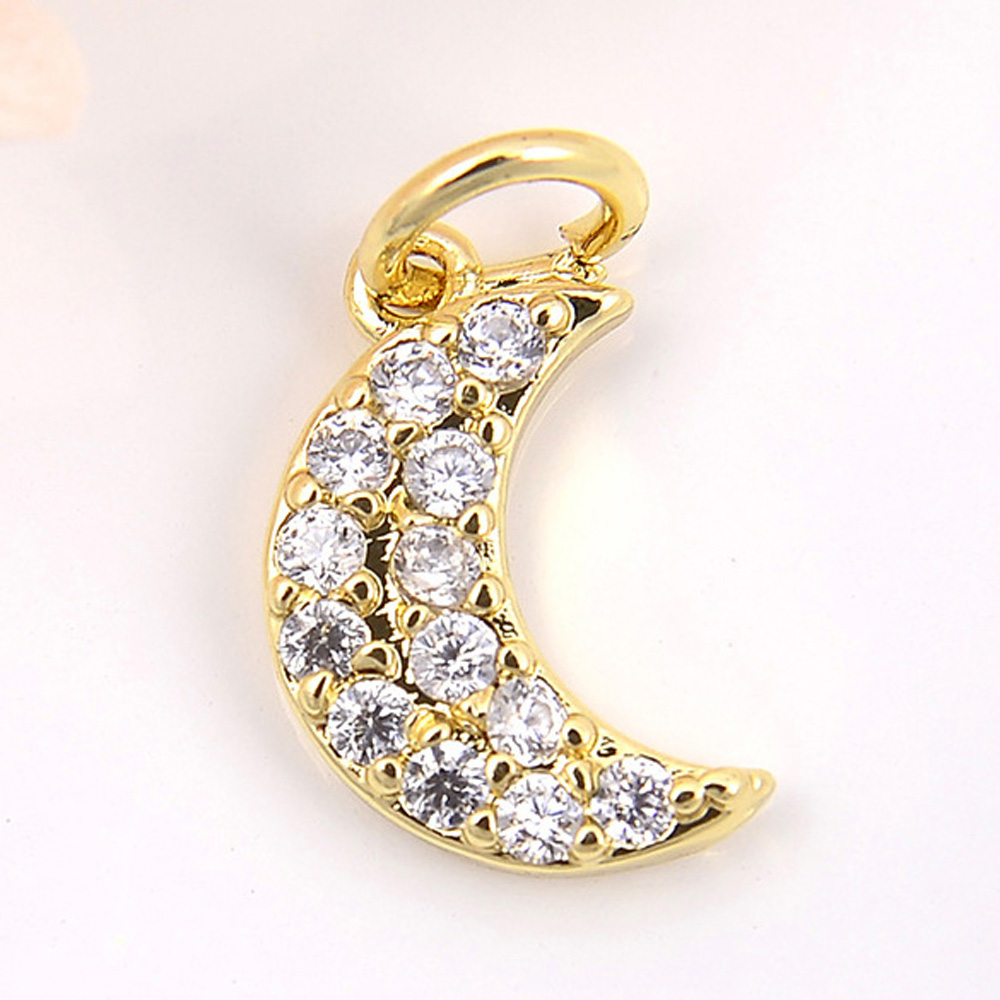 005 Gold Moon with Diamonds 1PCS