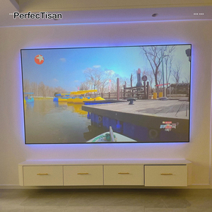 PerfecTisan 180 Inch Long Throw <strong>Fixed</strong> <strong>Frame</strong> Projector <strong>Screen</strong> 4K HD Ambient Light Rejecting Cinema Movie <strong>Screen</strong> - Product Image 5