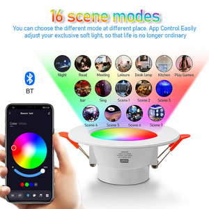 Smart 15W Wifi BT lampadine a LED dimmerabili per il controllo vocale APP telecomando da incasso plafoniera - Product Image 2