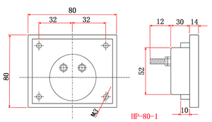 Tipo di puntatore pannello tester di tensione bobina mobile struttura DC 0-16 V voltmetro HP-80 80*80mm per il caricatore - Product Image 3