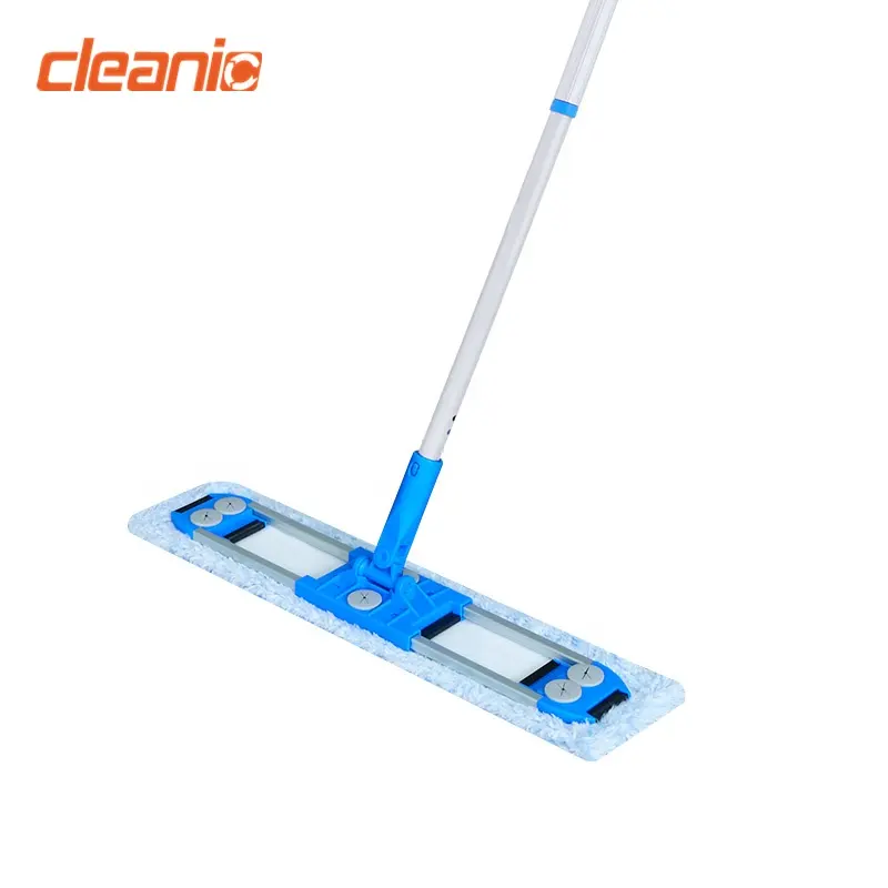 Telaio per mocio con nastro magico in alluminio leggero microfibra 60cm 90cm mop piatto asciutto professionale per il controllo della polvere per pavimenti in cemento