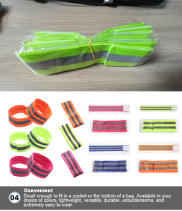 MANCAI Sourcing 2 uds correas elásticas de gancho y bucle de alta visibilidad, bandas reflectantes ajustables para muñeca brazo tobillo pierna - Product Image 6