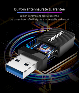 COMFAST 1300M Dual Band 2 4G 5 8G kablosuz USB adaptörü CF-812AC RTL8812BU yonga seti PC için kablosuz LAN WIFI5 adaptörü - Product Image 3
