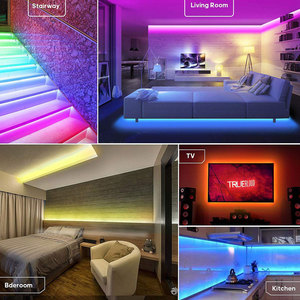 Хит продаж цветная (RGB) 5050 цветно меняющая СИД световая Tuya Smart ИК/контроллер Wi-Fi управление музыкой 5-метровая Светодиодная лента RGB комплект PST-WD301205 - Product Image 5