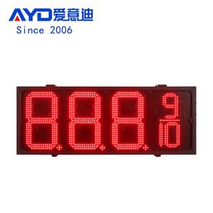 กรณีกันน้ำ8นิ้ว3หลัก888 7ส่วนจอแสดงผล LED,ก๊าซ LED ป้ายราคาสำหรับสถานีบริการน้ำมันหน้าจอ