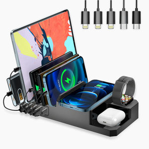 แท่นชาร์จโทรศัพท์มือถือแบบ8 In 1,แท่นชาร์จ Usb Type-C 4พอร์ต65วัตต์สำหรับอุปกรณ์ Apple และโทรศัพท์มือถือไร้สายทุกรุ่น - Product Image 6