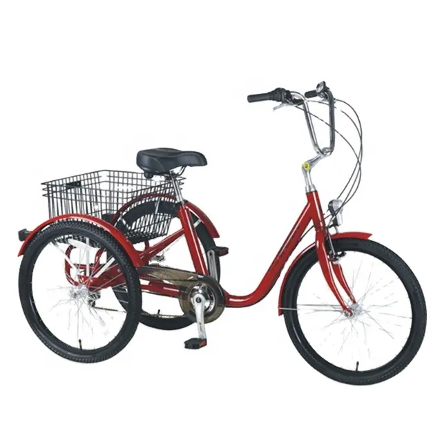 새로운 다른 세발자전거 3 바퀴 후방 바구니를 가진 성숙한 페달 세발자전거 화물 자전거 자전거