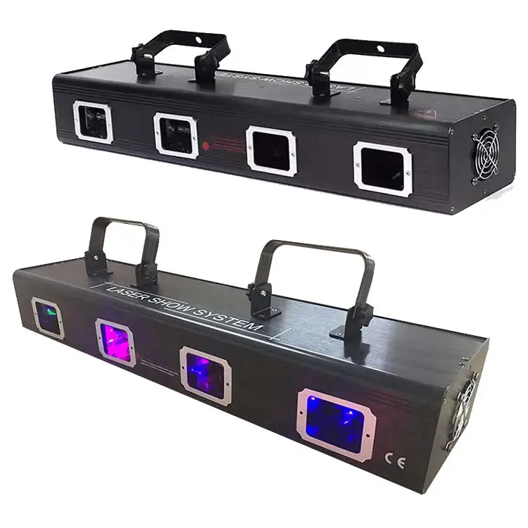 यू राजा आरजीबी वाई चार छेद Lasercube Dmx512 11Ch ध्वनि नियंत्रण रात Lazer प्रकाश डीजे डिस्को लेजर के लिए रोशनी का नेतृत्व किया क्लब