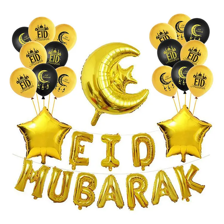 PARTYCOOL House Balloons Decor Islam Home Muslim Eid Mubarak Ramadan Decoration