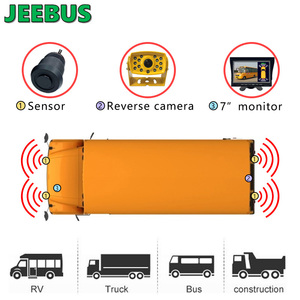 JEEBUS Parktronic 4pcs停车传感器7英寸监控系统，带校车倒车倒车摄像头 - Product Image 4