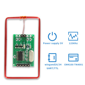 TTL Uart Interface Embedded <strong>RFID</strong> 125khz Antenna <strong>Module</strong> EM4100 ID Smart Card <strong>Reader</strong> <strong>Module</strong>