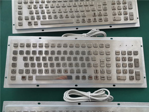103 <strong>Keys</strong> Full-Size Industrial Metal <strong>Keyboard</strong> with Numeric Keypad for Kiosk Applications - Product Image 3