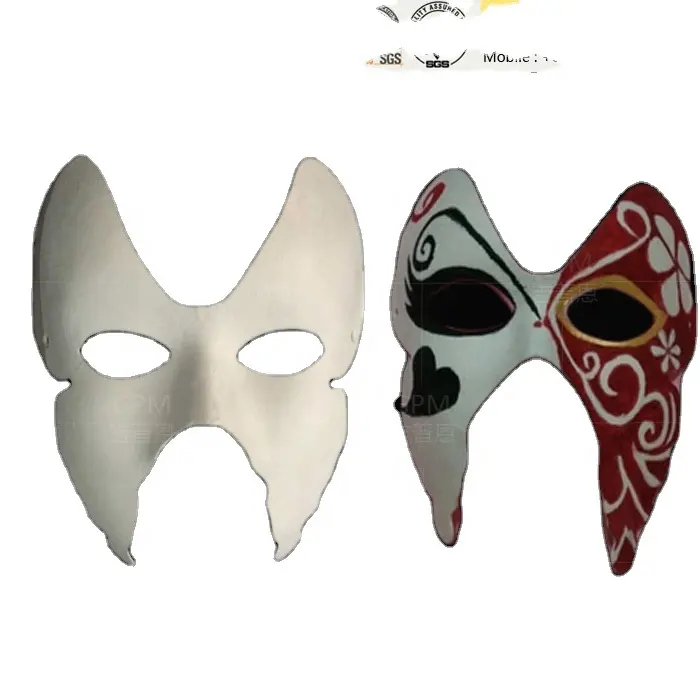 Papel negro máscara de Halloween papel colorido carnaval brillo de la mascarada máscara de ojo