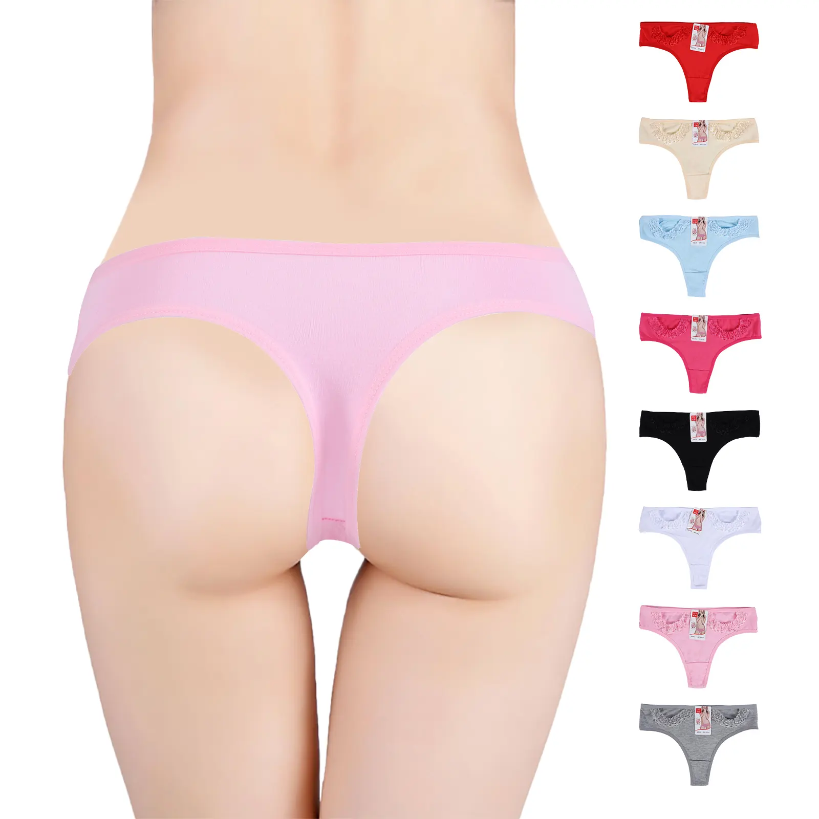 UOKIN Hot selling women's underwear lingerie manufacturer comfortable breathable cotton panties sexy thong plus size underwear