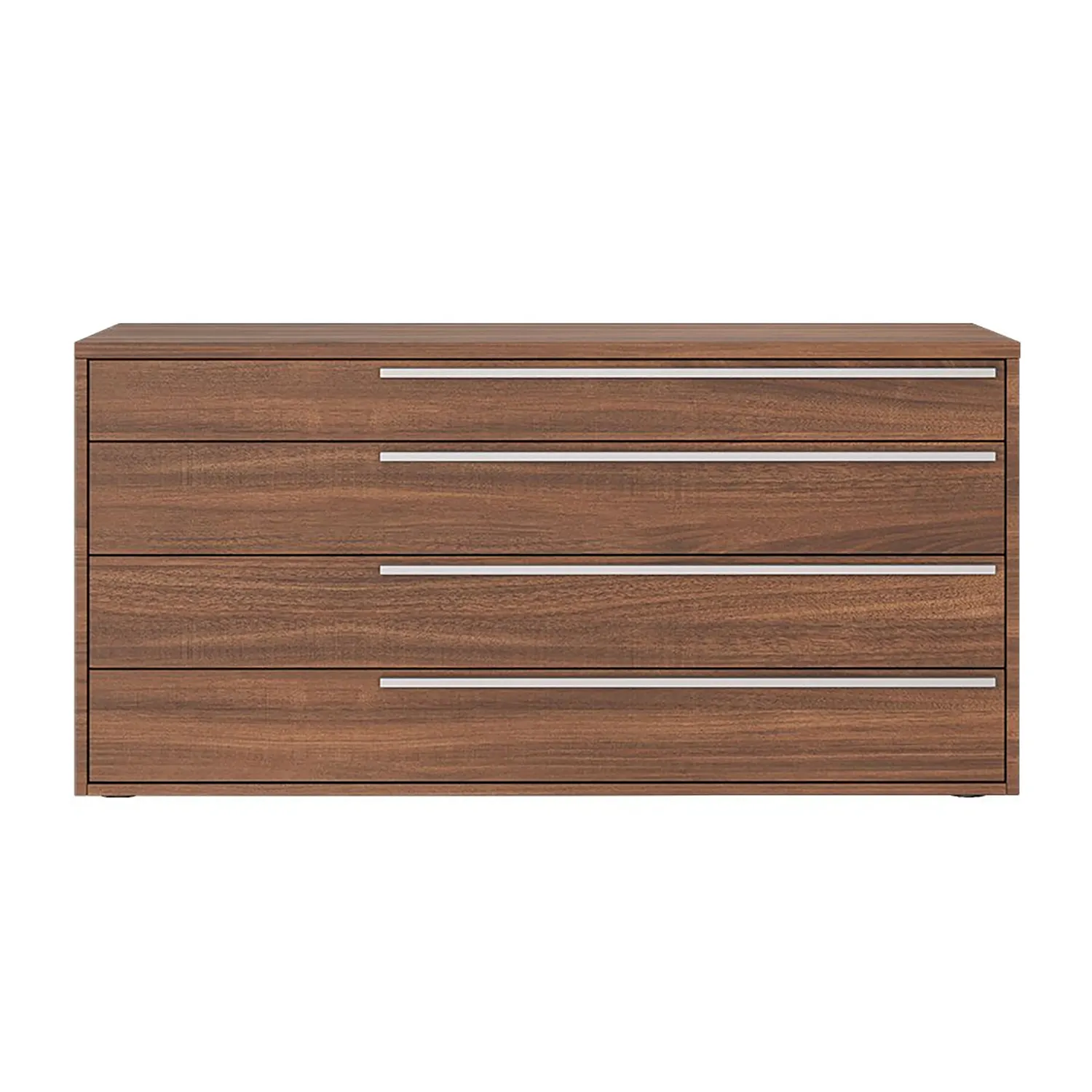 Dresser sahip dört geniş çekmeceli ceviz yeni stil 6 çekmece 55.16 ''şifonyer yatak odası mobilyası