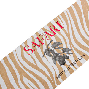 Sang Trọng Biểu Tượng Tùy Chỉnh Thiết Kế Tư Nhân Không Thấm Nước Lá Vàng In Nổi Giấy Dán Nhãn Cho Whisky Gin Rượu Chai Thủy Tinh - Product Image 3