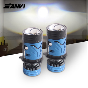 Sanviハイパワー140W/ペアミニH4 LEDフロントランプBiプロジェクターレンズヘッドライト電球 - Product Image 1
