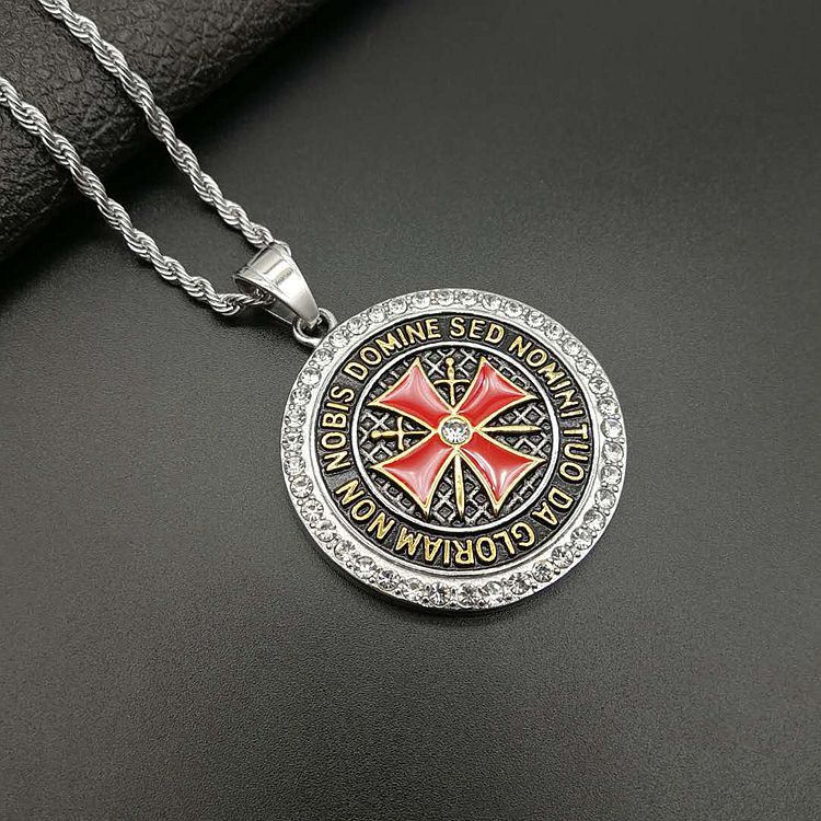 Pendentif unique bicolore incrusté de diamants