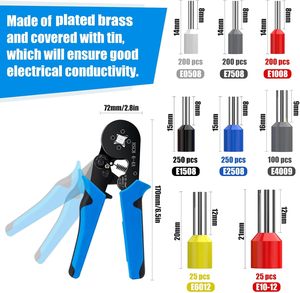 450 adet HDPE malzeme HSC8 6-4A 10-6A sıkma pense manuel aracı Set profesyonel sıkma aracı - Product Image 6