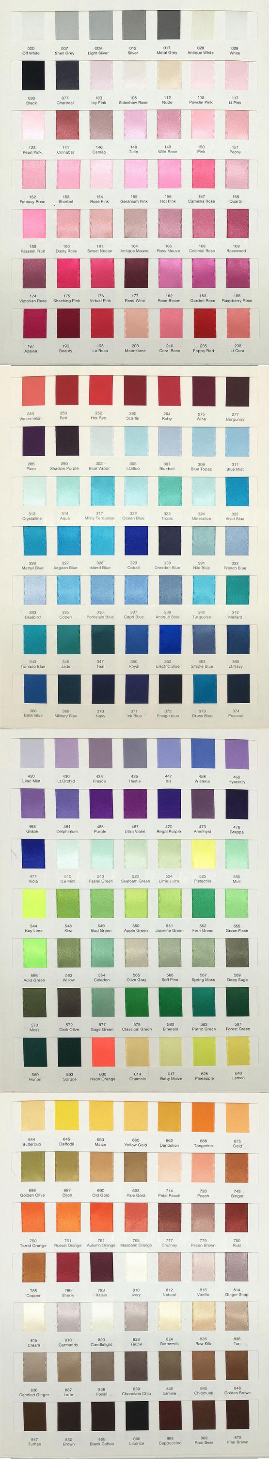 196 colores disponibles (selección de color en tarjeta del color