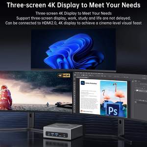 CK10 I5 12450H Mini <strong>PC</strong> with ABS Metal Vesa Desktop Customized 4K <strong>Video</strong> Triple Screen Fingerprint Unlock DDR4 RAM and US Plug - Product Image 4
