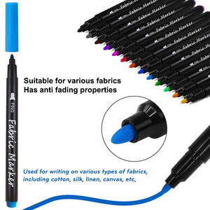 Khy ปากกาสีปลายบาง24สีปากกามาร์กเกอร์เสื้อผ้าถาวรสำหรับเด็กเสื้อยืดแบบทำมือชุดอุปกรณ์ศิลปะ - Product Image 4