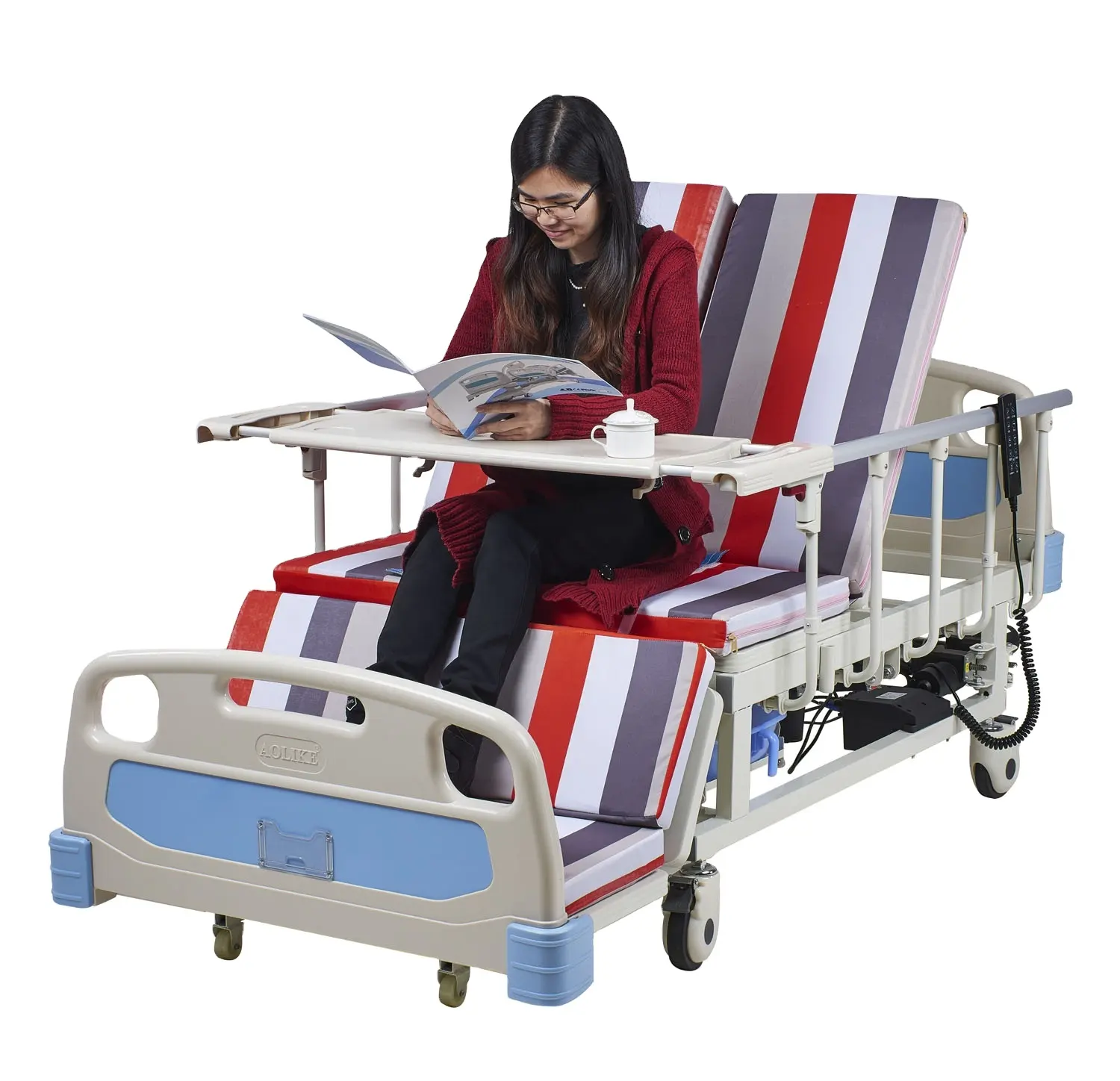 障害のある患者のための熱い販売の鋼鉄多機能快適な電気トイレのベッドパン病院のベッド