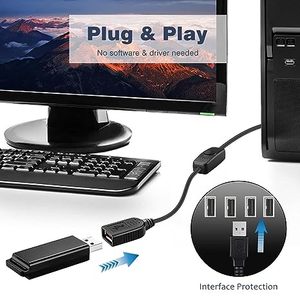 2-Pack USB On/Off cavo interruttore di alimentazione USB maschio a femmina cavo per PC TV auto ventola USB LED Str - Product Image 4