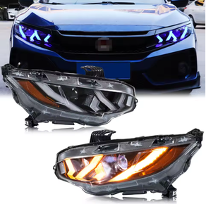 ไฟหน้า LED สำหรับฮอนด้าสำหรับ Civic สำหรับ10th Gen FK Sedan hatchback Type-R Start-up Animation สัญญาณการติดตั้งเครื่องยนต์ตามลำดับ - Product Image 2