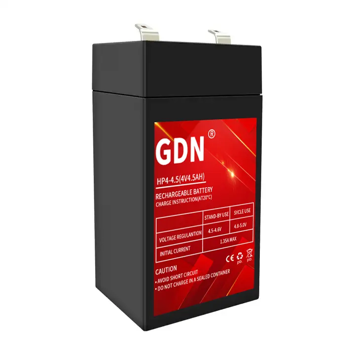 GDN 4v4.5AH toptan ve perakende uzun ömürlü küçük boyutu için aracı 12V 6V UPS kurşun asitli akü