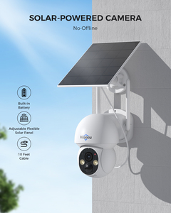 Pequeño al aire libre 4MP Sistema de cámara de seguridad solar inalámbrica NVR Kit Detección de movimiento Tarjeta SD Datos Video Vigilancia Cámara CCTV - Product Image 2