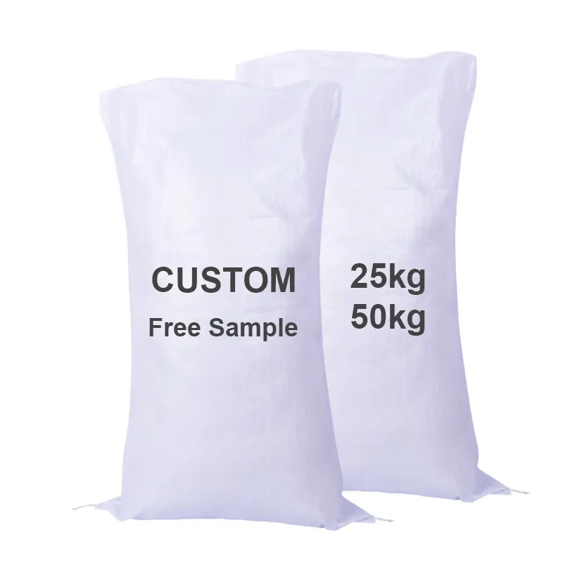 Bolsa tejida de Pp reciclable con tinta de impresión personalizada, 20kg, 25kg, 30kg, 50kg, 100kg